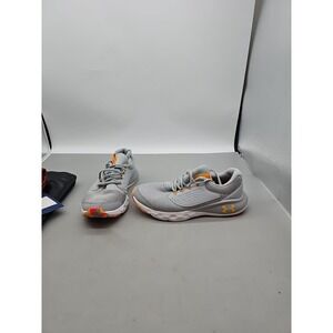 Under Armour Charged Vantage 2 Boys Sneakers Gray  Yellow 6Y EUC